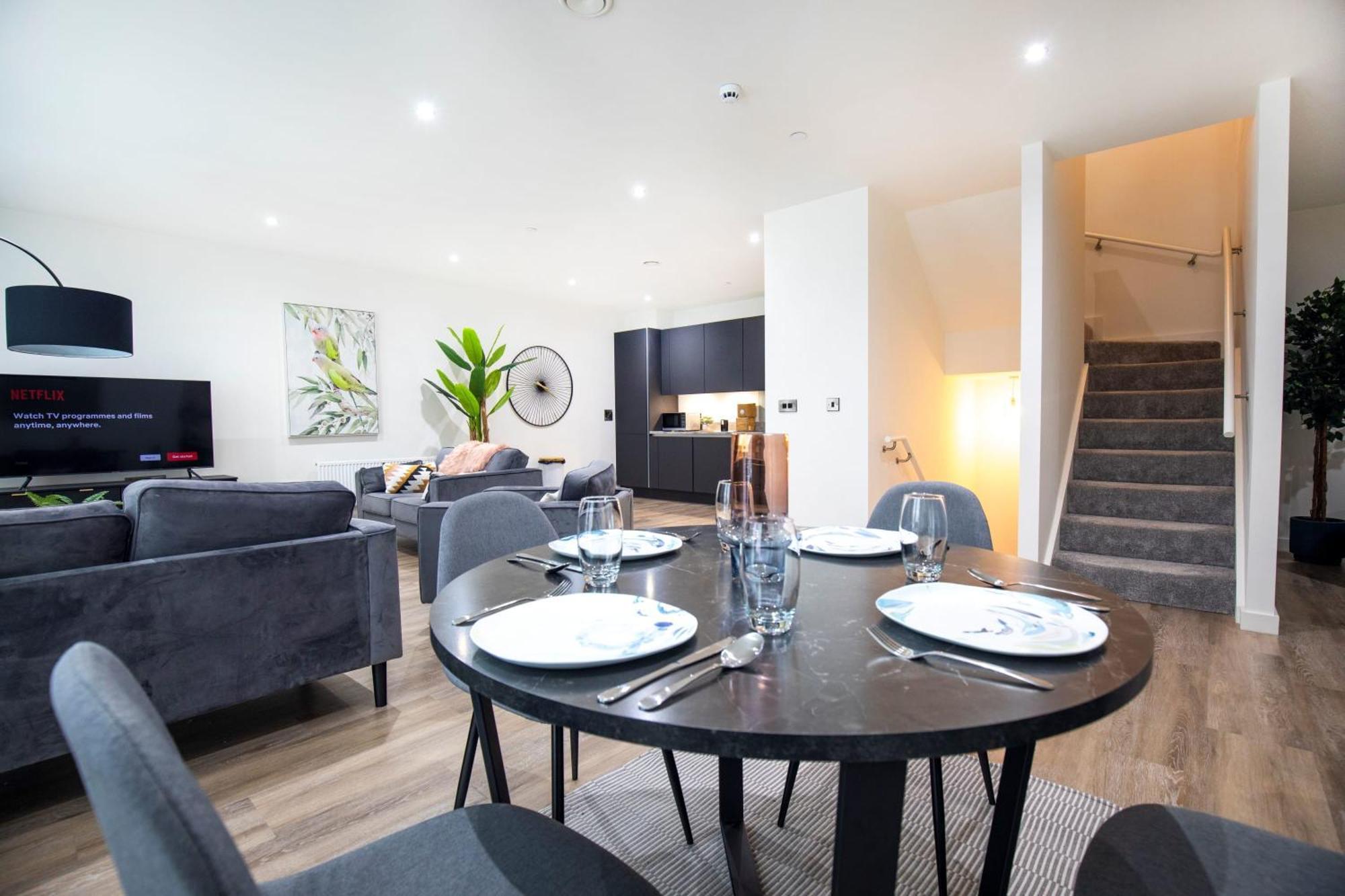 Luxury Free Parking Townhouse Villa Manchester Exterior foto